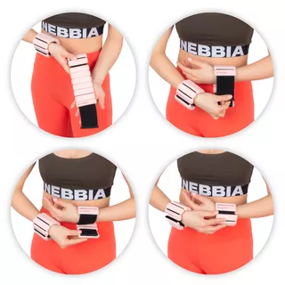 Fitness závažie na členok a zápästie inSPORTline Brace 2x0,5 kg - ružová