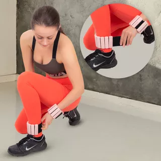 Fitness závažie na členok a zápästie inSPORTline Brace 2x0,5 kg - ružová