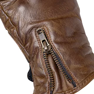 Moto rukavice W-TEC Inverner - 2.akosť - tmavo hnedá