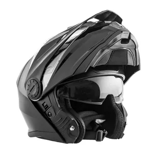 Výklopná enduro prilba W-TEC Biscaia P/J - čierna- lesk