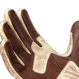 Kožené moto rukavice W-TEC Retro Gloves - hnedo-béžová