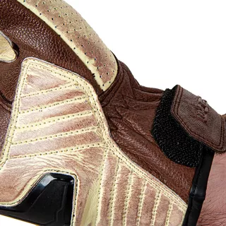 Kožené moto rukavice W-TEC Retro Gloves - hnedo-béžová