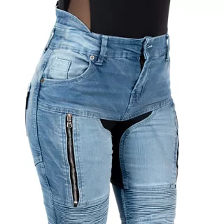 Dámske moto jeansy W-TEC Grandea EVO - modrá