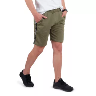 Pánske teplákové kraťasy inSPORTline Easystrap - čierna - khaki