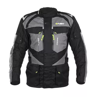 Pánska moto bunda W-TEC Burdys Evo - čierno-šedá - čierno-šedá
