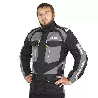 Pánska moto bunda W-TEC Burdys Evo - čierno-šedá
