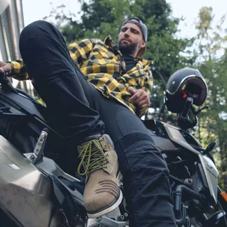 Pánske moto jeansy W-TEC Aredator - čierna