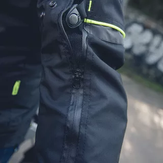 Pánska moto bunda W-TEC Progair - čierna-fluo