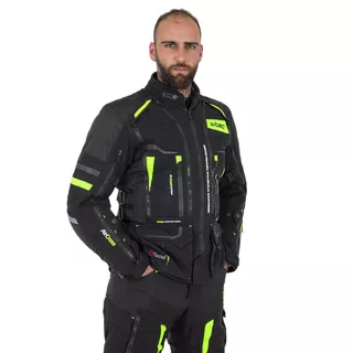 Moto bunda W-TEC Aircross - čierno-zlatá