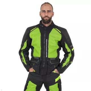 Moto bunda W-TEC Aircross - čierno-zlatá
