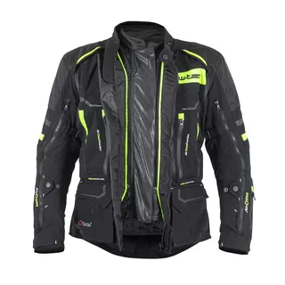 Moto bunda W-TEC Aircross - čierno-zlatá