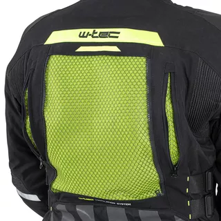 Moto bunda W-TEC Aircross - čierno-zlatá