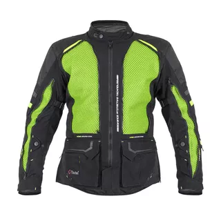 Moto bunda W-TEC Aircross - čierno-zlatá