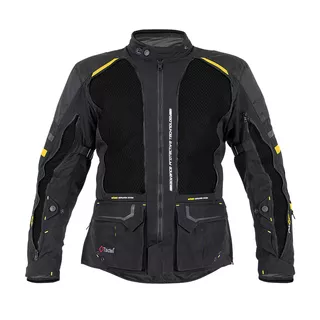 Moto bunda W-TEC Aircross - čierno-zlatá
