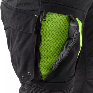 Moto nohavice W-TEC Aircross - čierna-fluo žltá