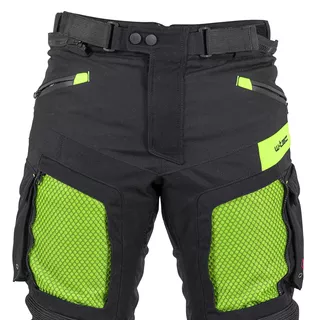 Moto nohavice W-TEC Aircross - čierna-fluo žltá