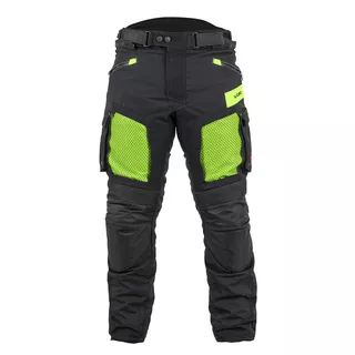 Moto nohavice W-TEC Aircross - čierna-fluo žltá