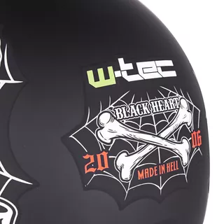 Moto prilba W-TEC Black Heart Web Skull V535