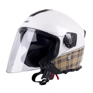 Moto prilba W-TEC V586 - biela perleť