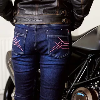 Dámske moto jeansy W-TEC Rafael - modrá