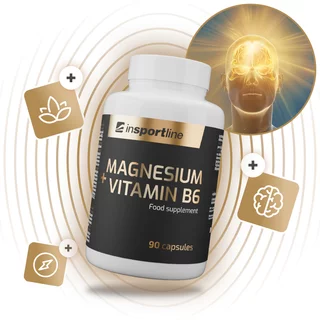 Výživový doplnok inSPORTline Magnesium+Vitamin B6, 90 kapsúl