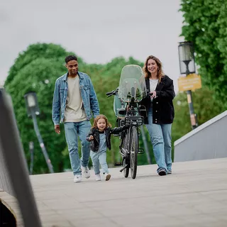 Predná sedačka na bicykel s upínacím adaptérom Urban Iki - Bincho čierna/Bincho čierna