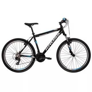 Horský bicykel Kross Hexagon 1.0 26" Gen 004 - tmavo modrá/červená/šedá - čierna/biela/modrá