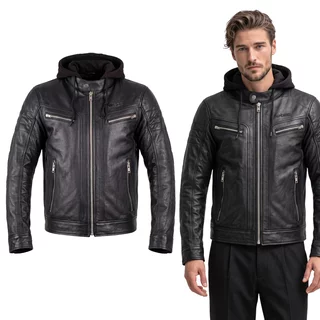 Kožená moto bunda W-TEC Murayo - čierna