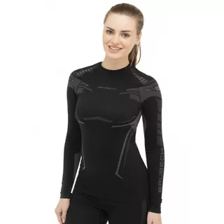 Dámske funkčné tričko Brubeck Dry s dlhým rukávom - Black/Fuchsia