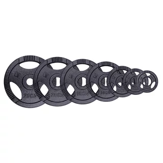 Liatinové olympijské kotúče inSPORTline Hamerton Black 50 mm 1,25-25 kg