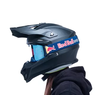 Motokrosové okuliare RedBull Spect Strive Panovision, modré matné, plexi modré zrkadlové