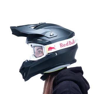 Motokrosové okuliare RedBull Spect Strive Panovision, biele matné, plexi číre