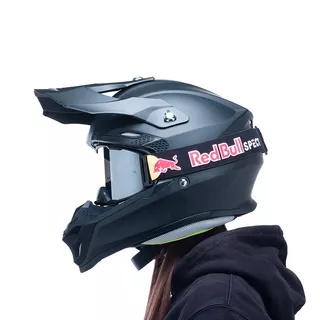 Motokrosové okuliare RedBull Spect Strive Panovision, čierne matné, plexi strieborné zrkadlové