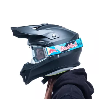 Motokrosové okuliare RedBull Spect Strive Panovision, svetlo šedé matné, plexi dymové