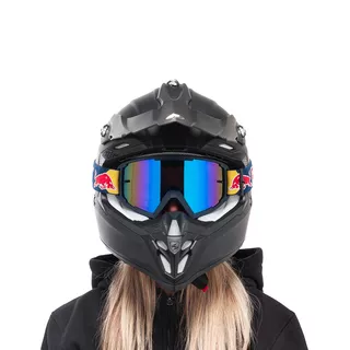 Motokrosové okuliare RedBull Spect Whip, modré matné, plexi modré zrkadlové