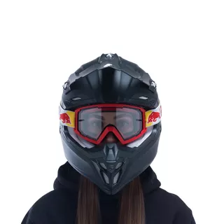 Motokrosové okuliare RedBull Spect Whip, červené, plexi číre