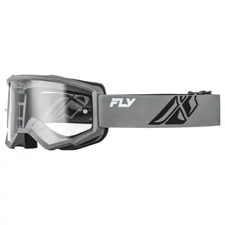 Detské motokrosové okuliare Fly Racing Focus Youth - šedá/čierna, číre plexi