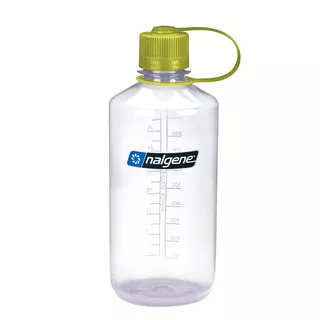 Outdoorová fľaša NALGENE Narrow Mouth Sustain 1l - Amethyst - Clear w/Green Cap