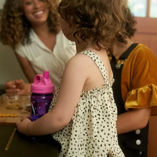 Detská fľaša NALGENE Grip'n Gulp 350 ml 2023 - Purple Mermaid