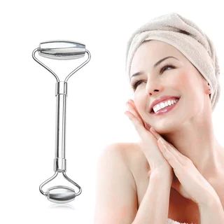 Masážna kovová súprava Face roller a Gua Sha inSPORTline Comesta Set