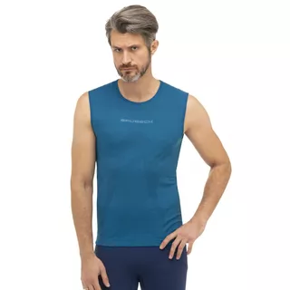 Pánske tielko Brubeck 3D Run PRO - Black - blue