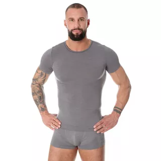 Pánske tričko Brubeck - krátky rukáv - Dark Grey - Dark Grey