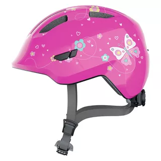 Detská cyklo prilba Abus Smiley 3.0 - Purple Star - Pink Butterfly