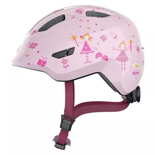 Detská cyklo prilba Abus Smiley 3.0 - Purple Star - Rose Princess