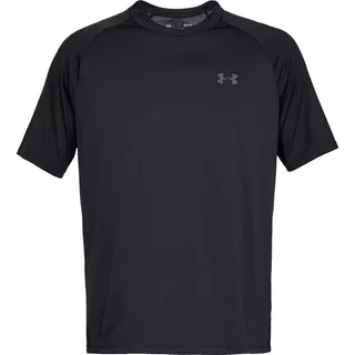 Pánske tričko Under Armour Tech SS Tee 2.0 - Steel Light Heather/Black