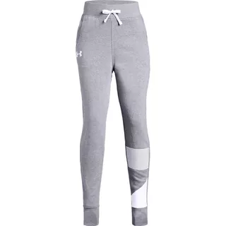 Dievčenské tepláky Under Armour Rival Jogger - Techno Teal /  / Fluo Fuchsia - Steel Light Heather/White