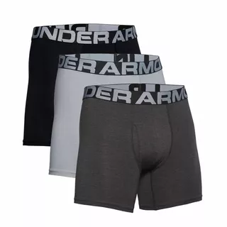 Boxerky Under Armour Charged Cotton 6in 3ks - Black