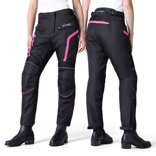 Dámske moto nohavice W-TEC Durmanes Lady - čierno-ružová