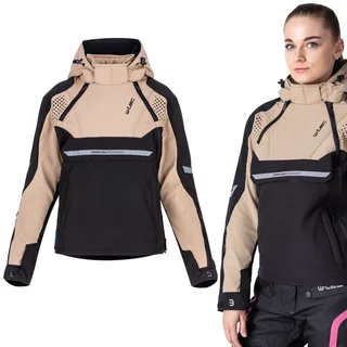Dámska softshellová moto bunda W-TEC Annorack Lady - čierno-piesková