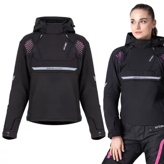 Dámska softshellová moto bunda W-TEC Annorack Lady - čierno-ružová